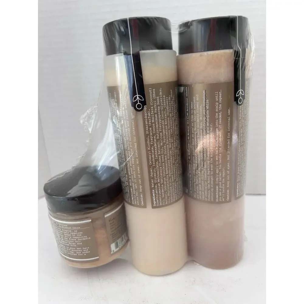 CAROL'S DAUGHTER Monoi REPAIRING Shampoo Conditioner Hair Mask Set - NEW Sealed